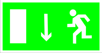 E10 указатель двери эвакуационного выхода (левосторонний) (пленка, 300х150 мм) - Знаки безопасности - Эвакуационные знаки - Магазин охраны труда Протекторшоп